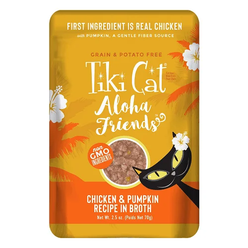 Wet Cat Food - ALOHA FRIENDS - Chicken & Pumpkin - 2.5 oz pouch