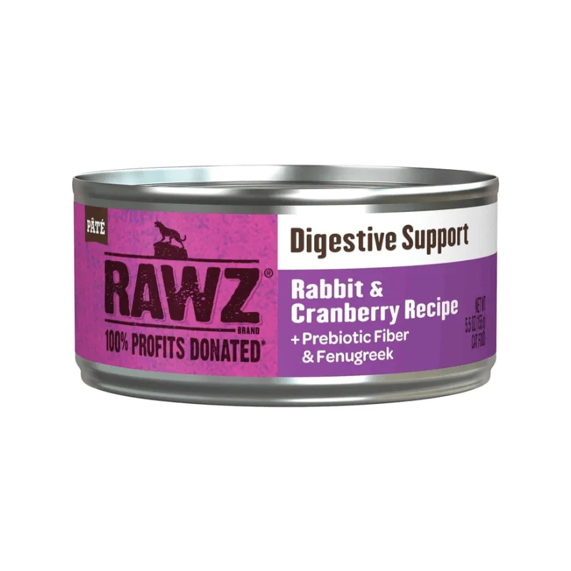 Canned Cat Food - Digestive Support - Rabbit & Cranberry Recipe Pâté - 5.5 oz