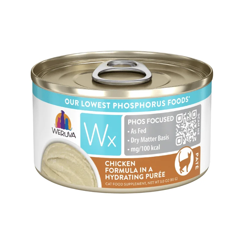 Canned Cat Food Supplement - Wx Phos Focused - Chicken Formula in a Hydrating Purée - 3 oz