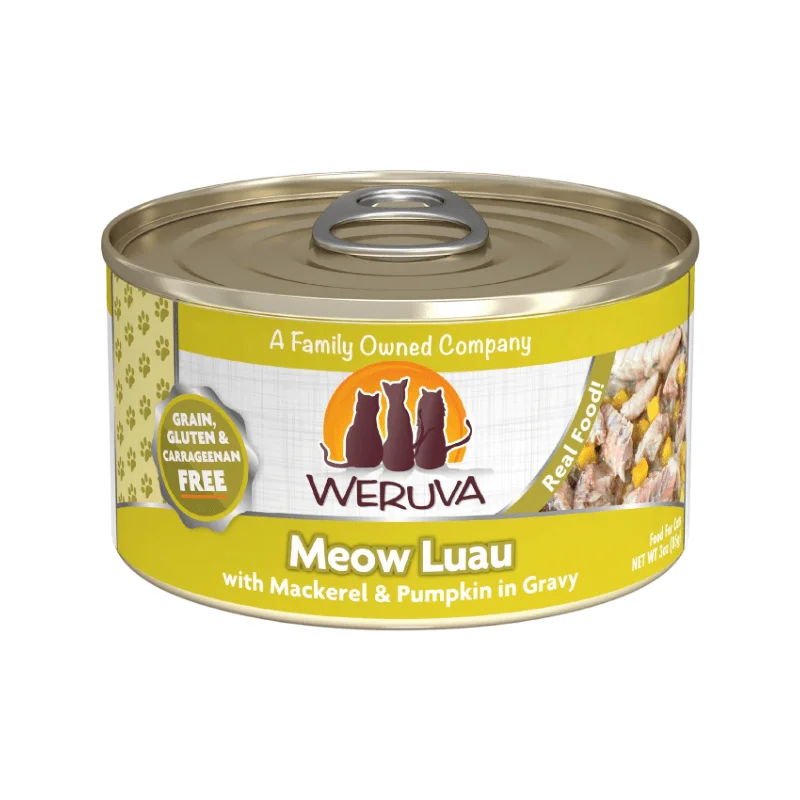 Canned Cat Food - CLASSIC - Meow Luau - with Mackerel & Pumpkin in Gravy