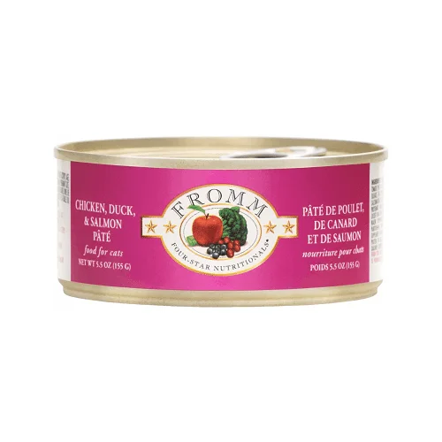 Canned Cat Food - FOUR STAR - Chicken, Duck, & Salmon Pâté - 5.5 oz