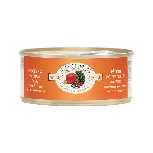 Canned Cat Food - FOUR STAR - Chicken & Salmon Pâté - 5.5 oz