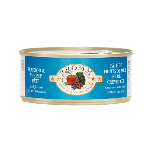 Canned Cat Food - FOUR STAR - Seafood & Shrimp Pâté - 5.5 oz