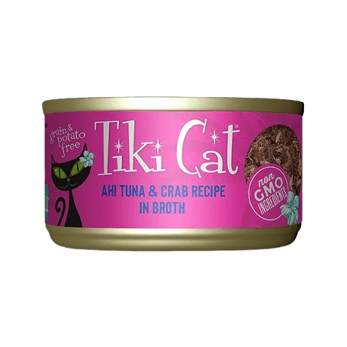 Canned Cat Food - Hana GRILL - Ahi Tuna & Crab Recipe in Broth