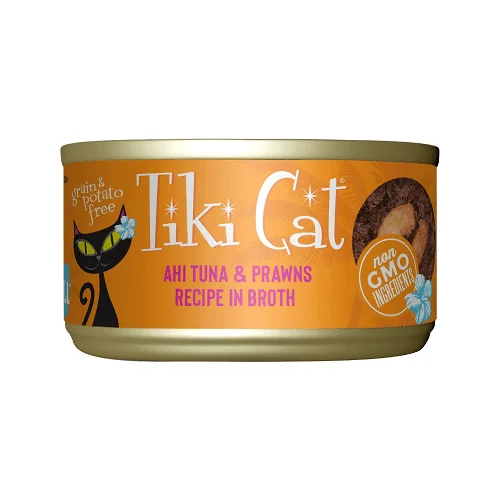 Canned Cat Food - Manana GRILL - Ahi Tuna & Prawns Recipe in Broth