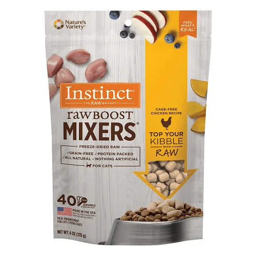 Freeze Dried Cat Food Topper - Raw Boost Mixers - Cage Free Chicken Recipe - 6 oz