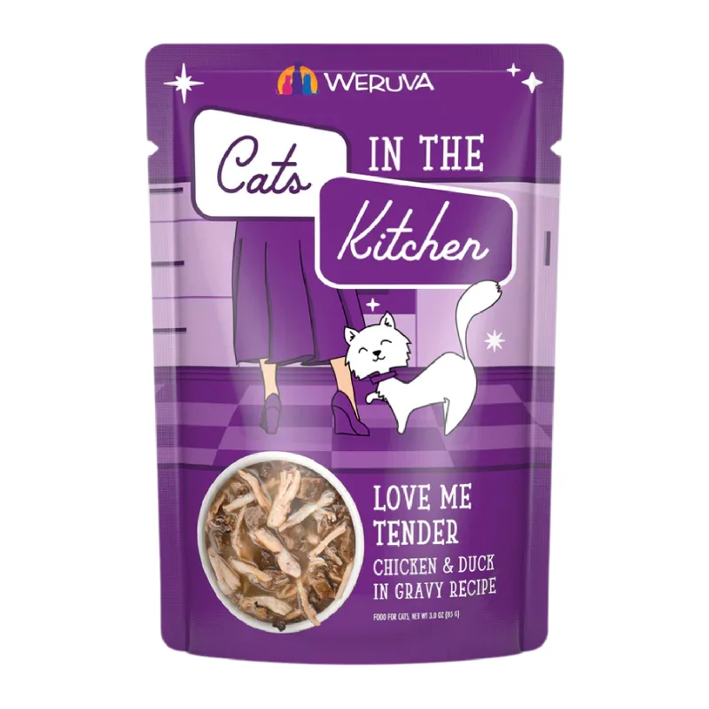 Wet Cat Food - Cats in the Kitchen - Love Me Tender - Chicken & Duck in Gravy - 3 oz pouch