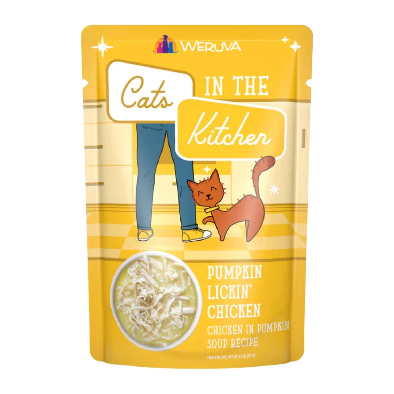 Wet Cat Food - Cats in the Kitchen - Pumpkin Lickin' Chicken - Chicken in Pumpkin Soup - 3 oz pouch