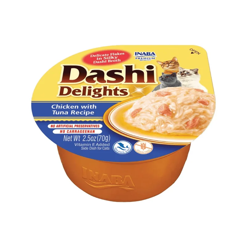 Side Dish Cat Treat - DASHI DELIGHTS - Chicken with Tuna Recipe - 2.5 oz cup