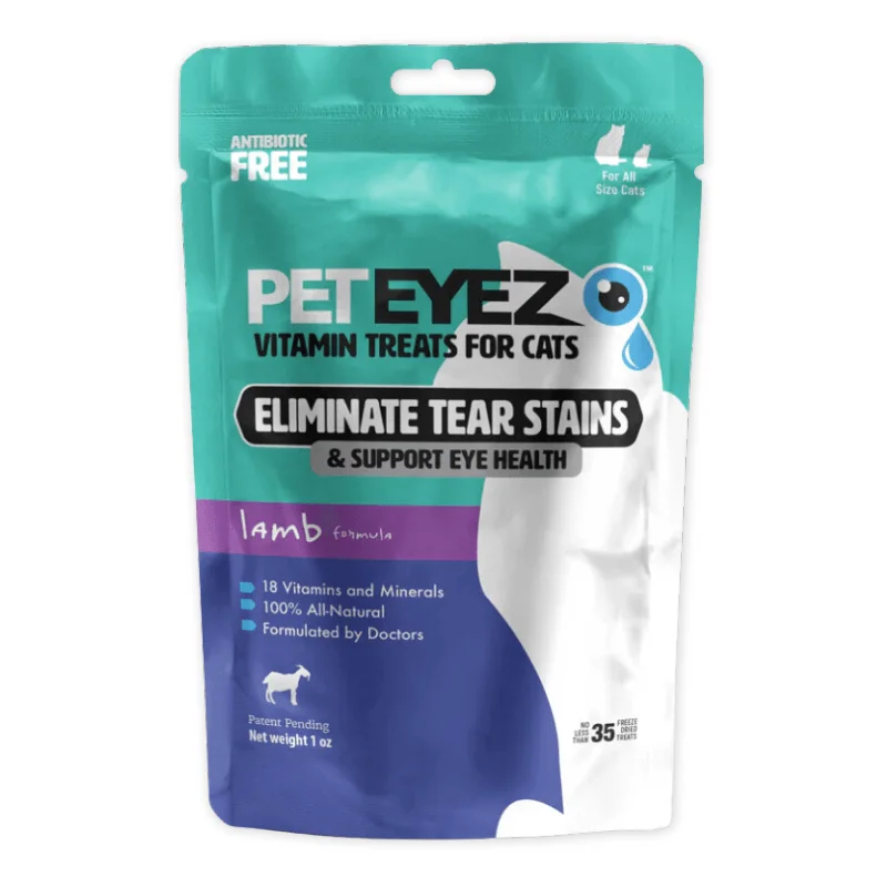 Vitamin Cat Treat - Eliminate Tear Stains & Support Eye Health - Lamb Flavor - 1 oz