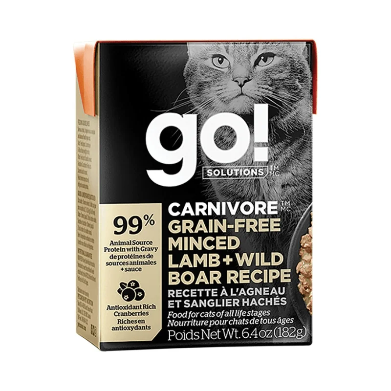 Wet Cat Food - CARNIVORE, Grain-Free Minced Lamb + Wild Boar Recipe - 6.4 oz