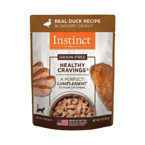 Wet Cat Food Topper - HEALTHY CRAVINGS - Real Duck Recipe - 3 oz pouch