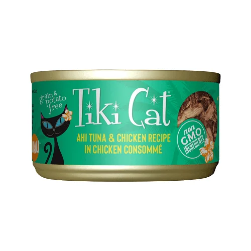 Canned Cat Food - Hookena LUAU - Ahi Tuna & Chicken Recipe in Chicken Consommé