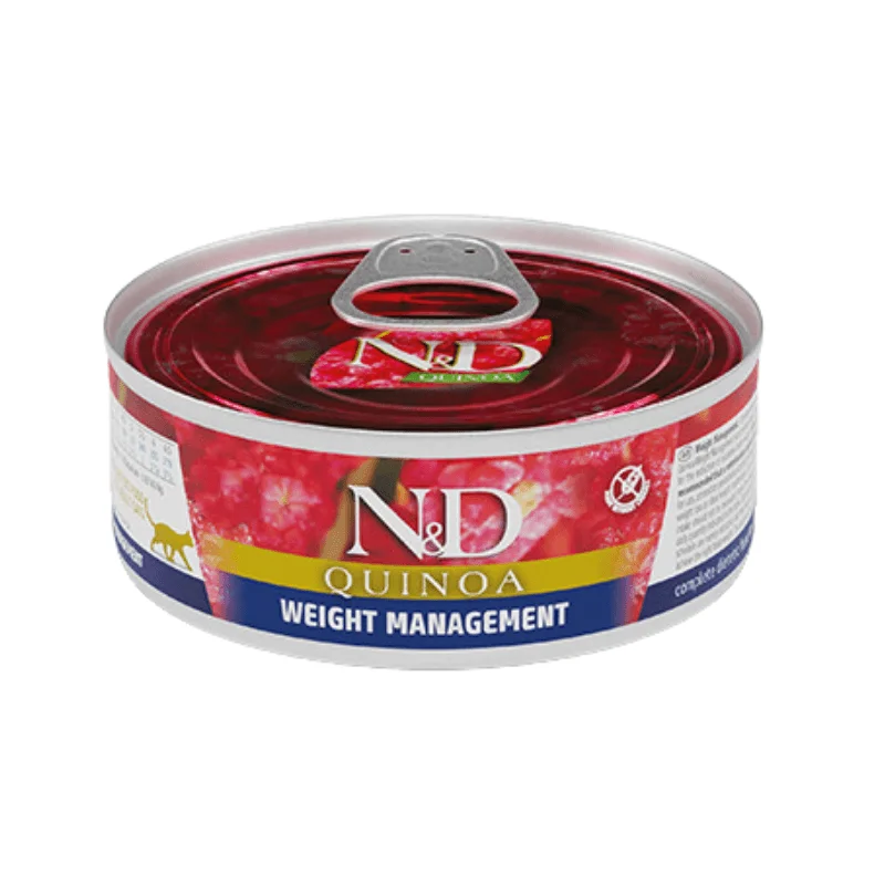 Canned Cat Food - N & D - QUINOA - Weight Management - Lamb - 2.8 oz