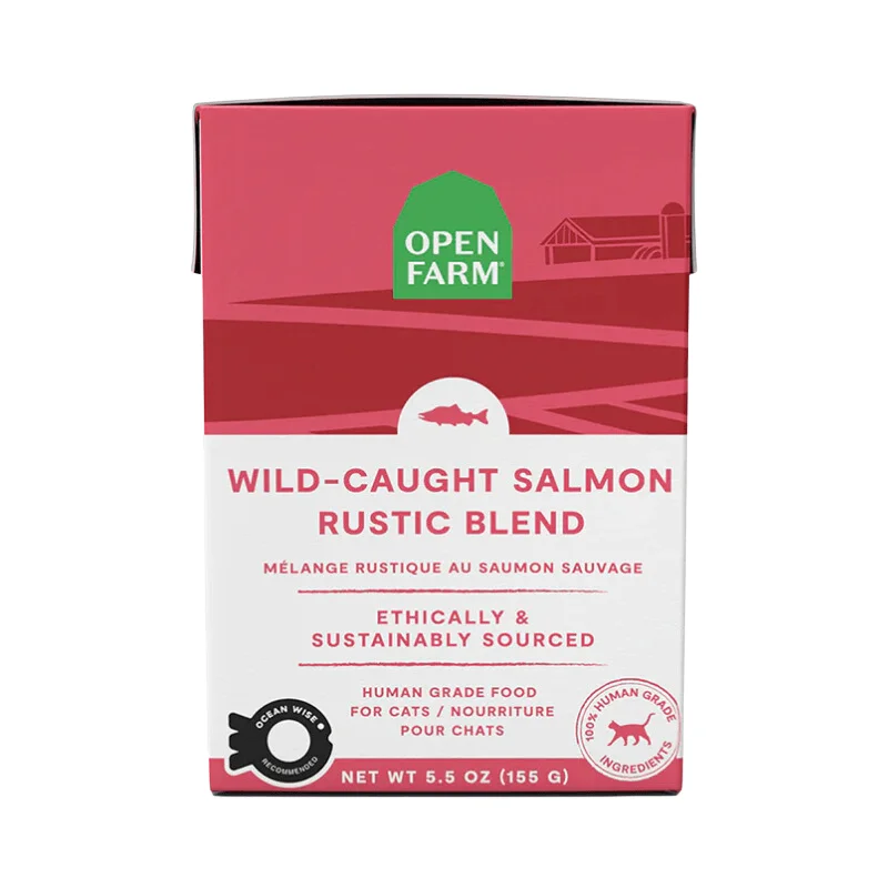 Wet Cat Food, Wild-Caught Salmon Rustic Blend, 5.5 oz