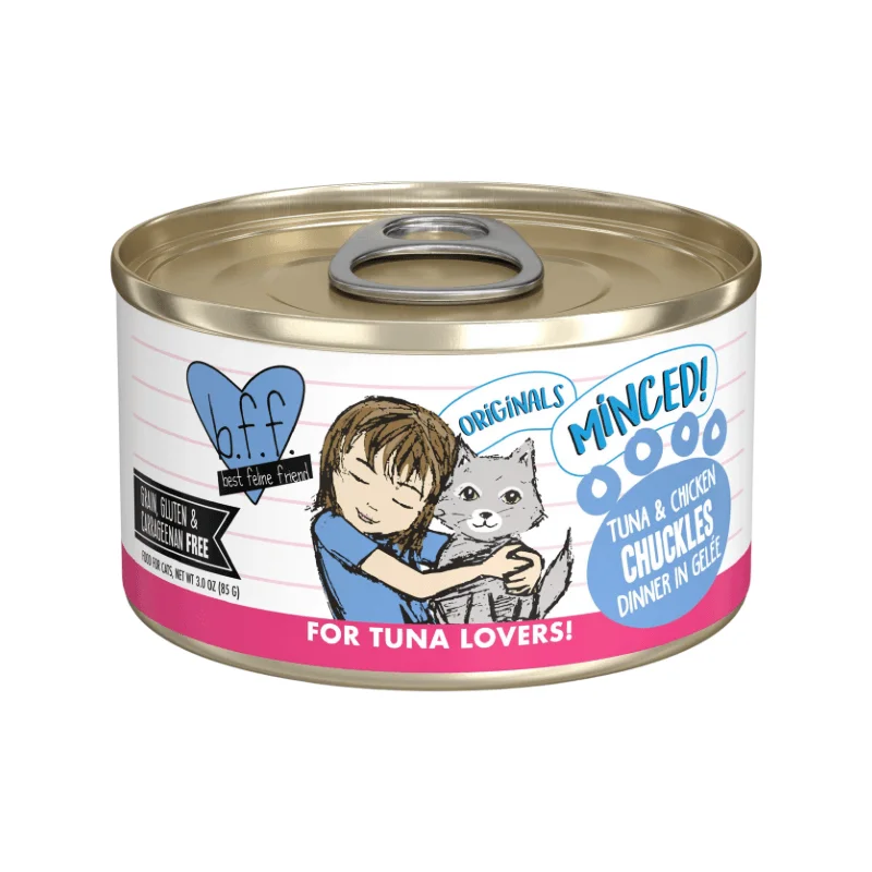 Canned Cat Food - BFF ORIGINALS Minced - Chuckles - Tuna & Chicken Dinner in Gelée