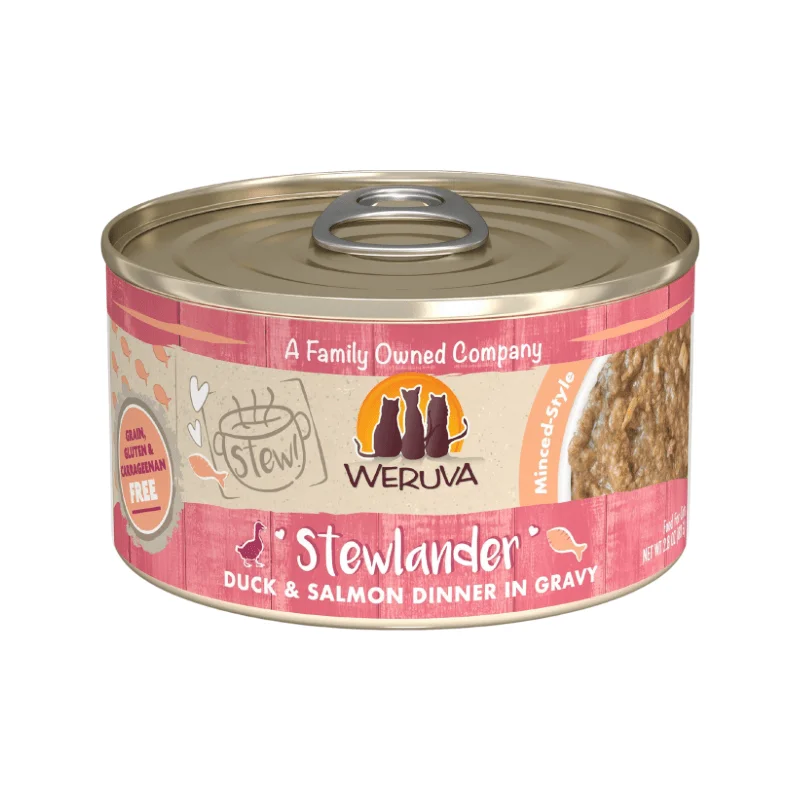 Canned Cat Food - Stew! - Stewlander - Duck & Salmon Dinner in Gravy - 2.8 oz