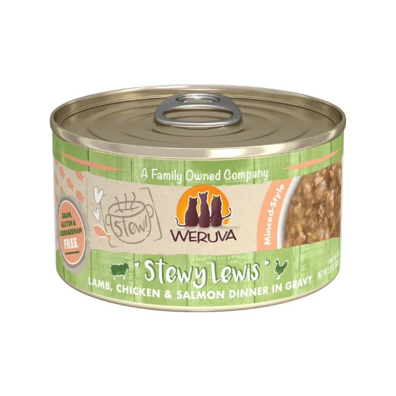 Canned Cat Food - Stew! - Stewy Lewis - Lamb, Chicken & Salmon Dinner in Gravy