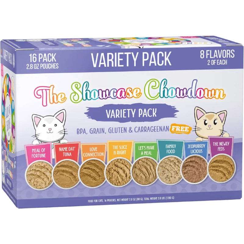 Wet Cat Food - SNS Paté - The Showcase Chowdown - Variety Pack - 2.8 oz pouch, pack of 16