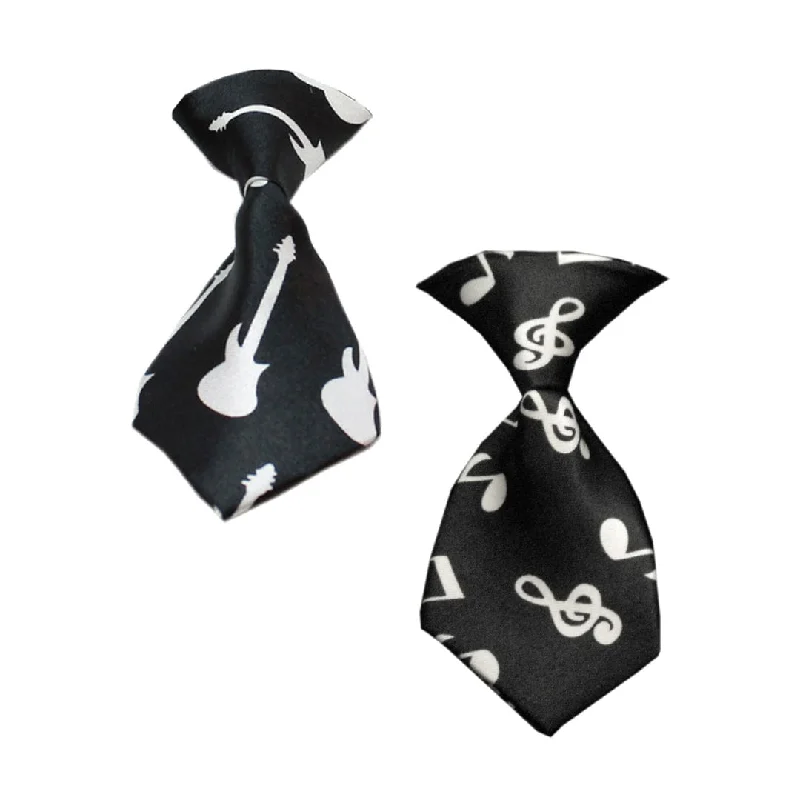 Pet, Dog & Cat Neck Ties "Music Group" Music Notes or Guitars