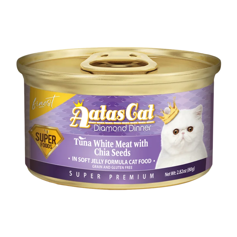 Aatas Cat Finest Diamond Dinner Tuna with Chia Seeds in Soft Jelly 80g