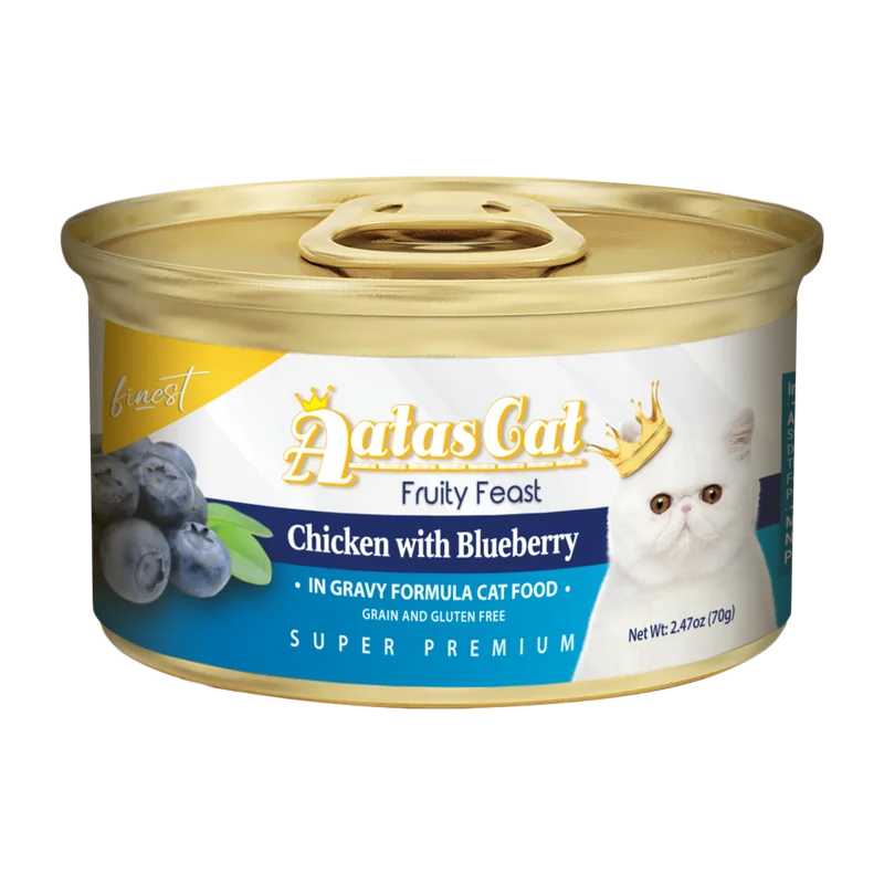 Aatas Cat Finest Fruity Feast Chicken with Blueberry in Gravy 70g