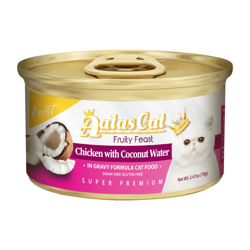 Aatas Cat Finest Fruity Feast Chicken with Coconut Water in Gravy 70g