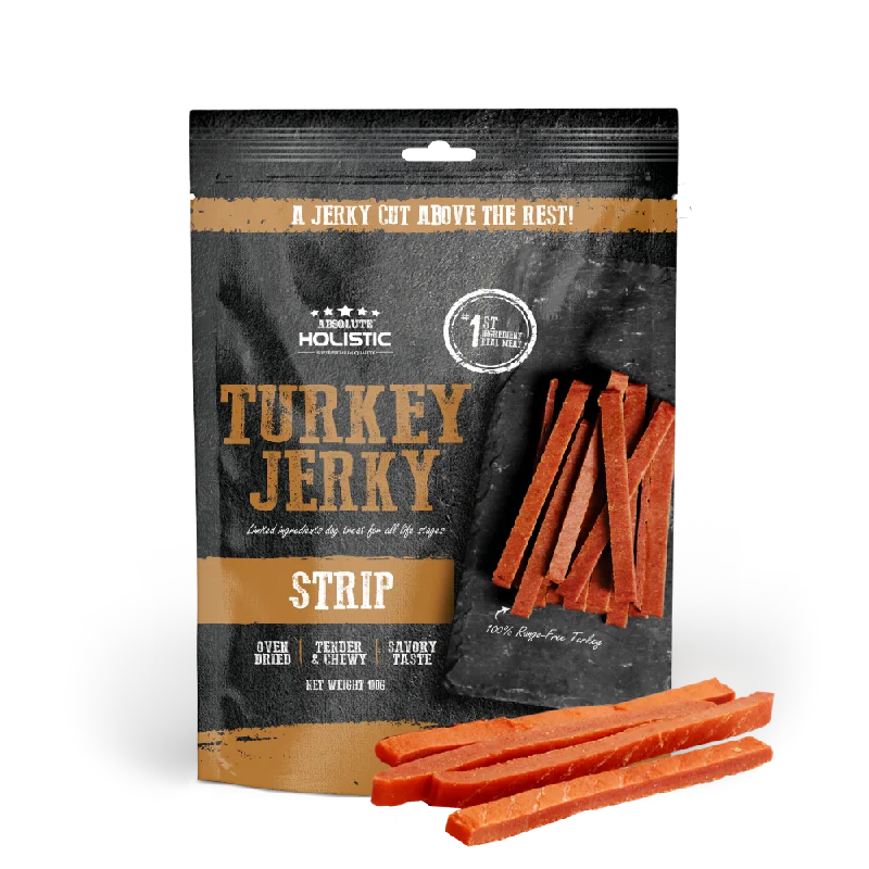 Absolute Holistic Dog Treats Turkey Jerky Strip 100g