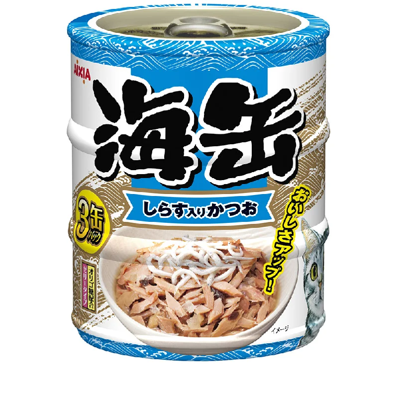 Aixia Cat Umi-Can Mini Skipjack Tuna with Whitebait 60g x 3 (UM32)