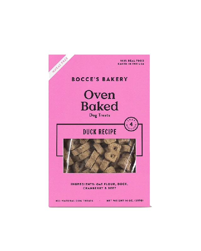 Bocce's Bakery Oven Baked Duck Biscuits Dog Treats 14oz