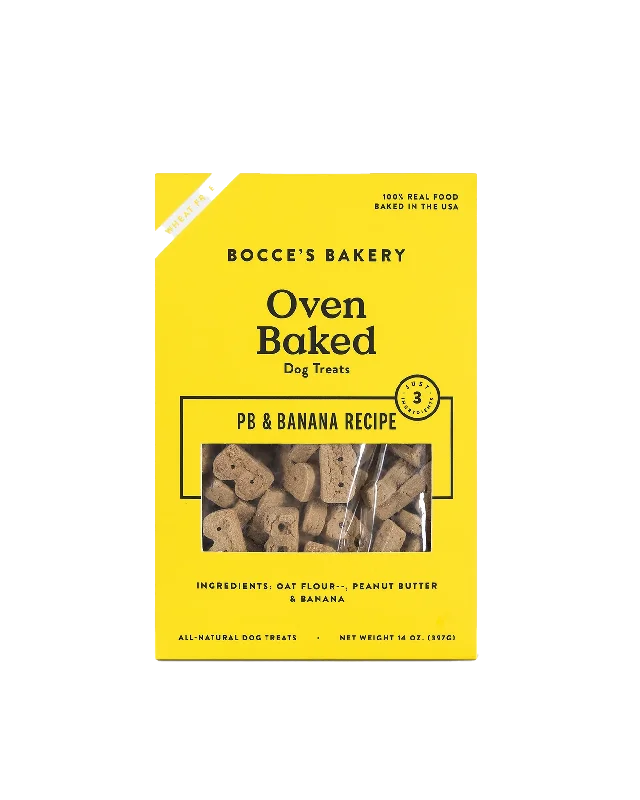 Bocce's Bakery Oven Baked Peanut Butter & Banana Biscuits Dog Treats 14oz