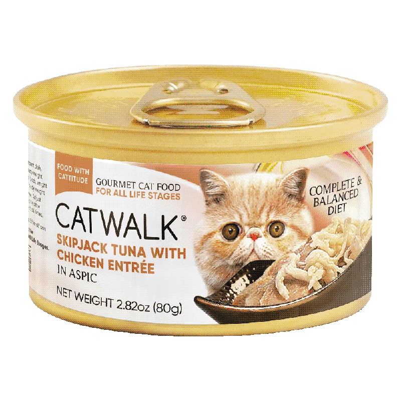 Catwalk Cat Skipjack Tuna with Chicken Entree in Aspic 80g