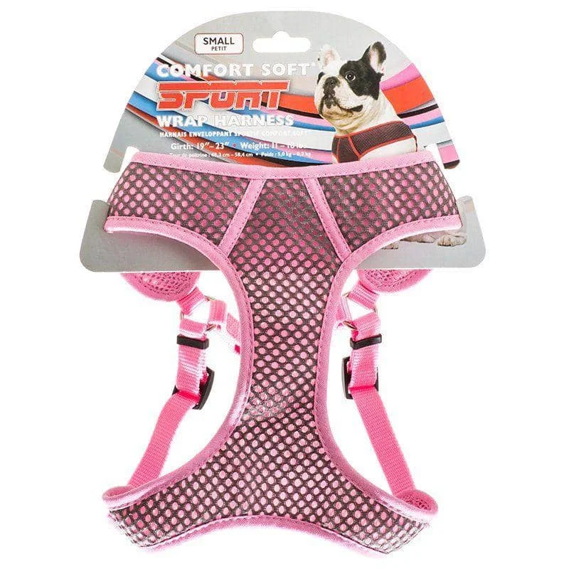 Coastal Pet Sport Wrap Adjustable Harness - Pink - Small (Girth Size 19"-23")