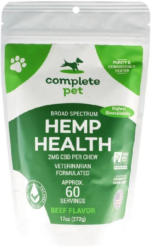 Complete Pet Hemp Health CBD Dog Chews - 60 count