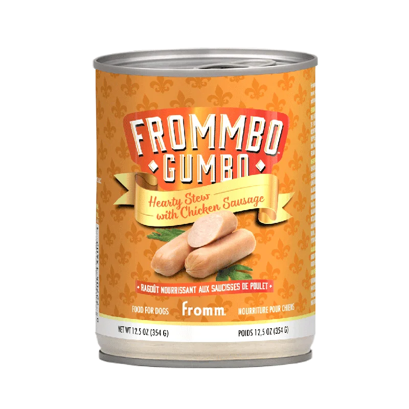 Fromm Frommbo Gumbo Hearty Stew with Chicken Sausage for Dogs 12.5oz