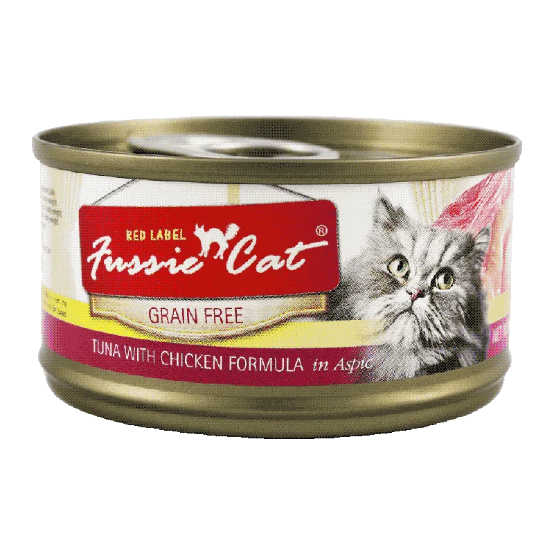 Fussie Cat Red Label Tuna with Chicken in Aspic 80g