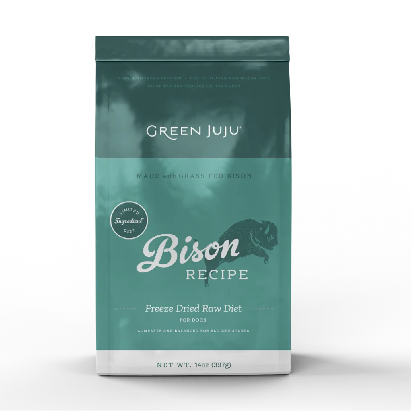 Green Juju Dog Freeze Dried Raw Diet Bison 14oz