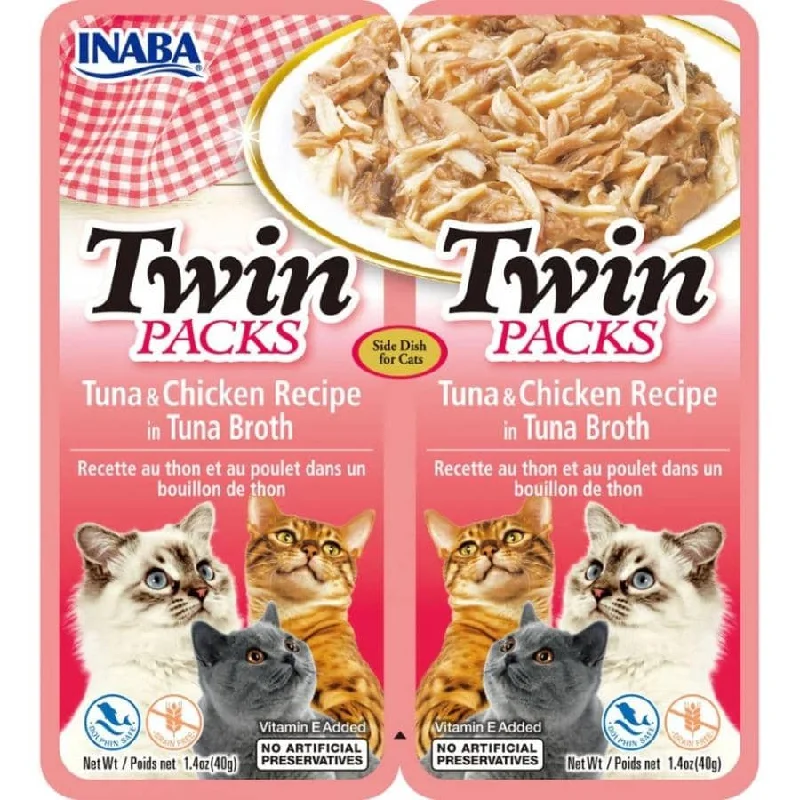 Inaba Twin Packs Tuna and Chicken Recipe in Tuna Broth for Cats - 2 count