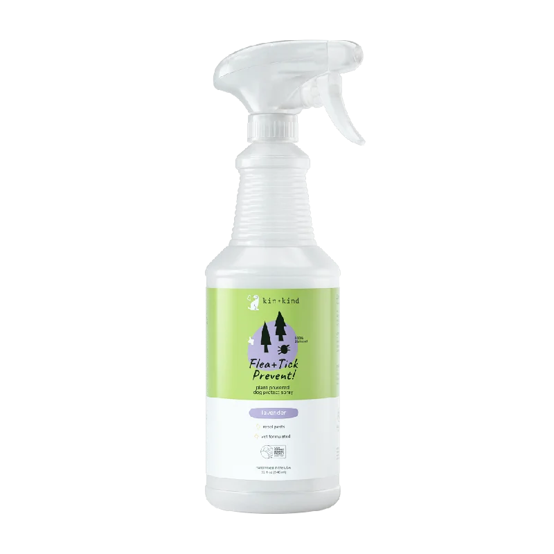 Kin + Kind Dog Flea + Tick Prevent! Protect Spray Lavender 32oz