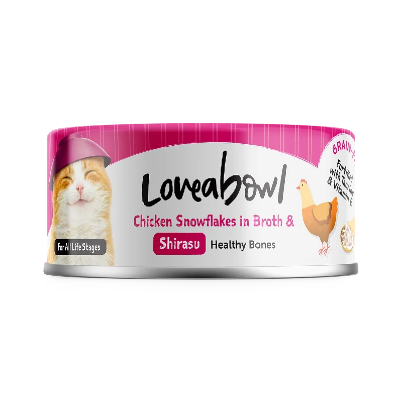 Loveabowl Cat Wet Food Chicken Snowflakes & Shirasu in Broth 70g