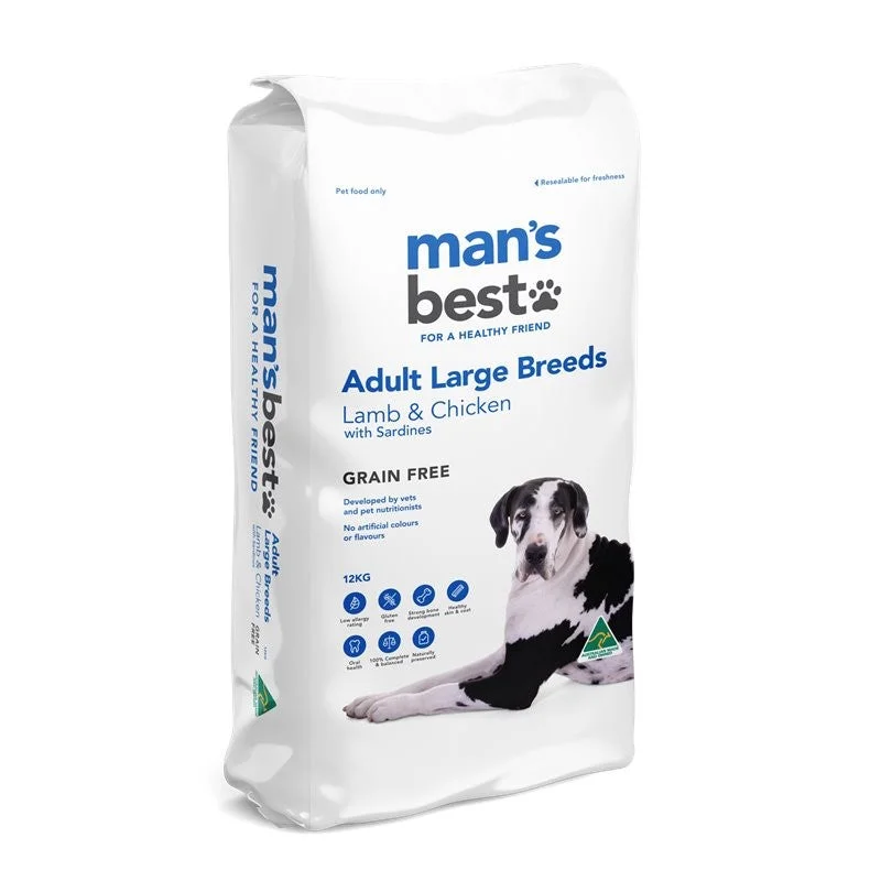 MANS BEST ADULT LAMB & CHICKEN LARGE BREED 12KG