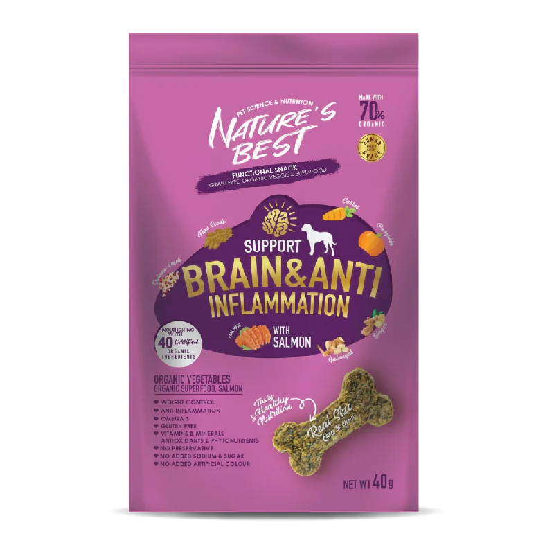 Nature's Best Dog Snack Support Brain & Anti Inflammation With Salmon 40g