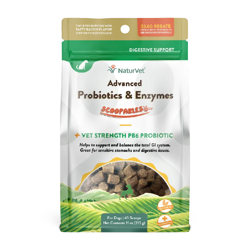 NaturVet Dog Advanced Probiotics & Enzymes Scoopables 11oz