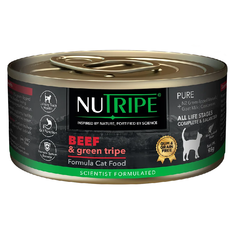 Nutripe Cat Gum & Grain Free Pure Beef & Green Tripe 95g