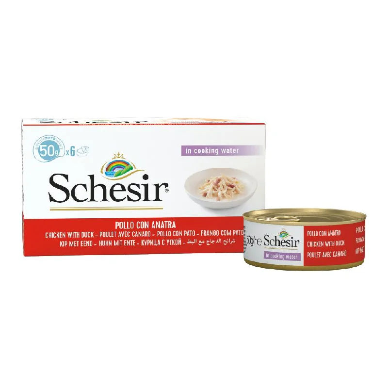 Schesir Nature Chicken Fillets with Duck for Cats 50g x 6