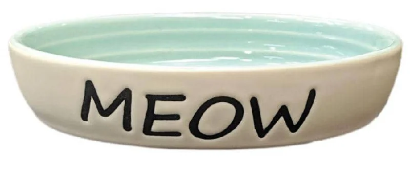 Spot Oval Green Meow Dish 6" - 1 count