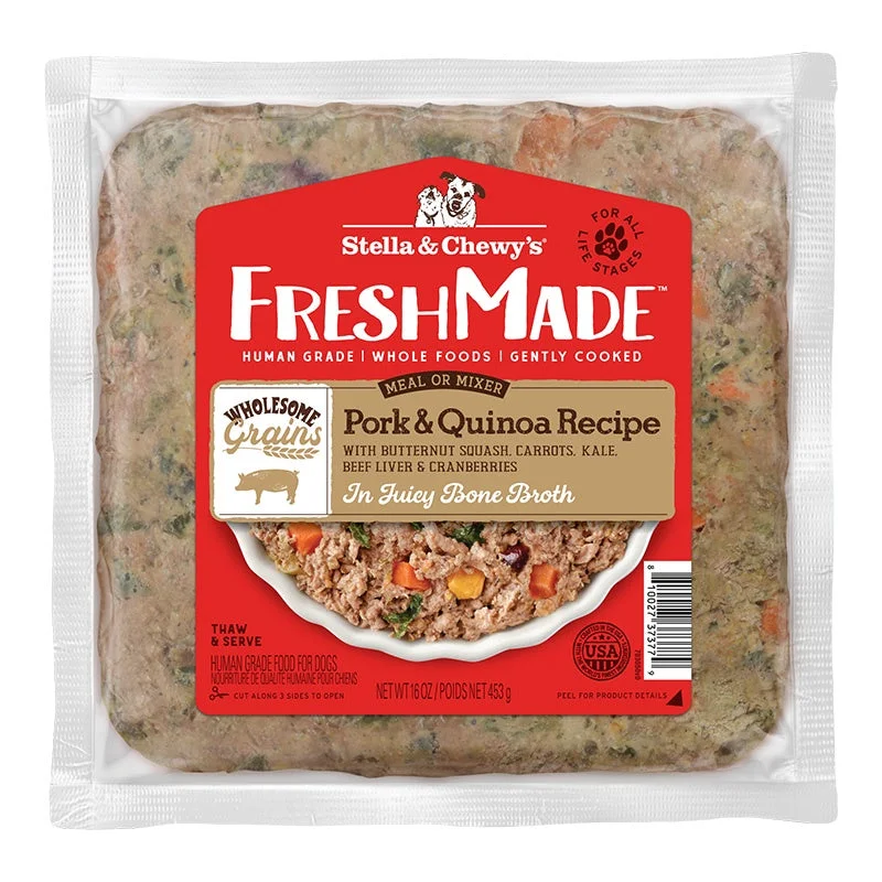 Stella & Chewy's Freshmade Pork with Grains Gently Cooked Dog Food 1lb