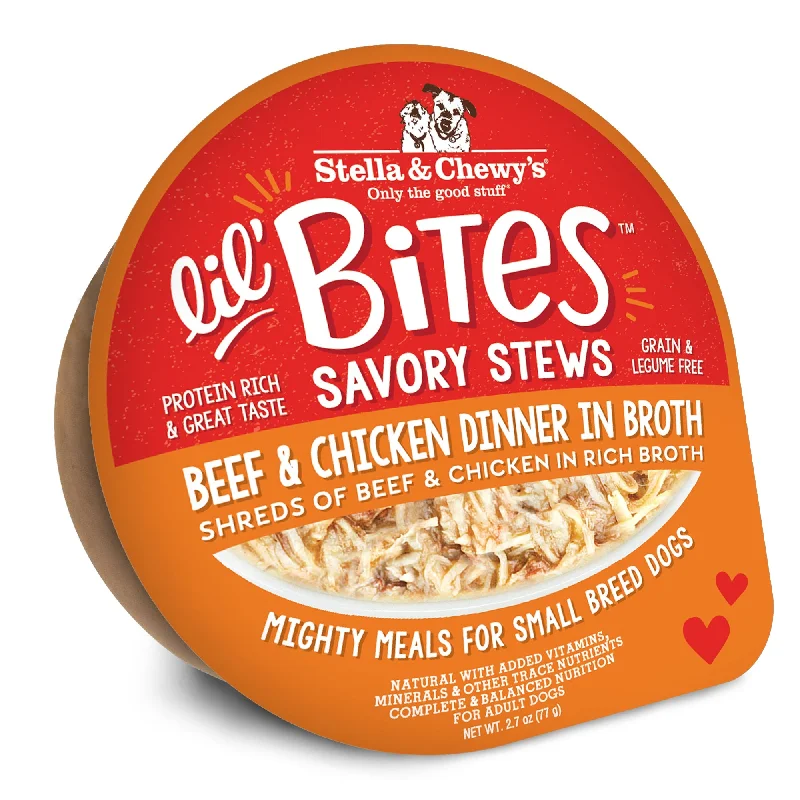 Stella & Chewy's Lil' Bites Savory Stews Beef & Chicken Dinner in Broth 2.7oz