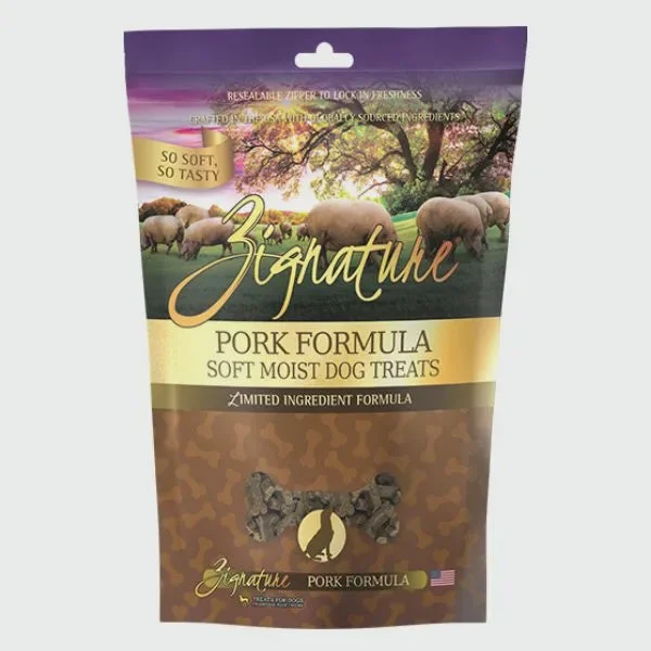 Zignature Soft & Moist Dog Treats - Pork 4oz